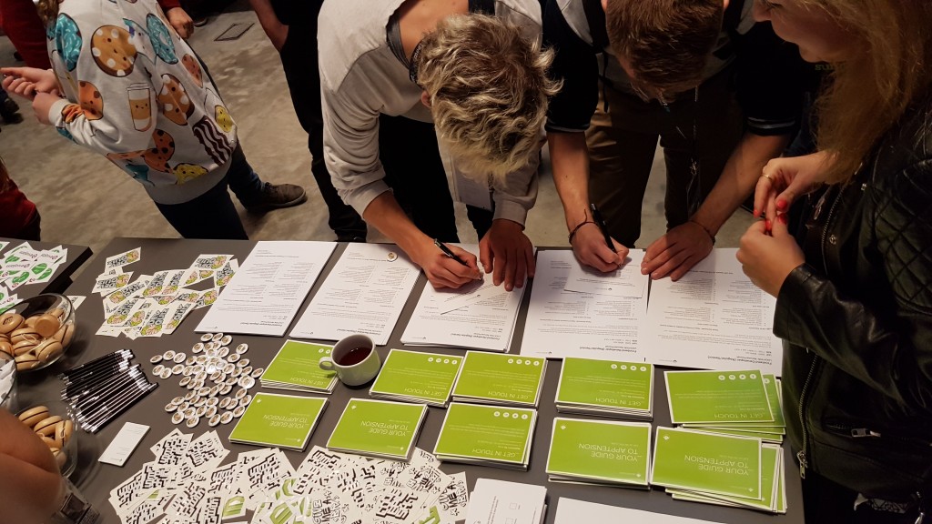 Apptension booth visitors