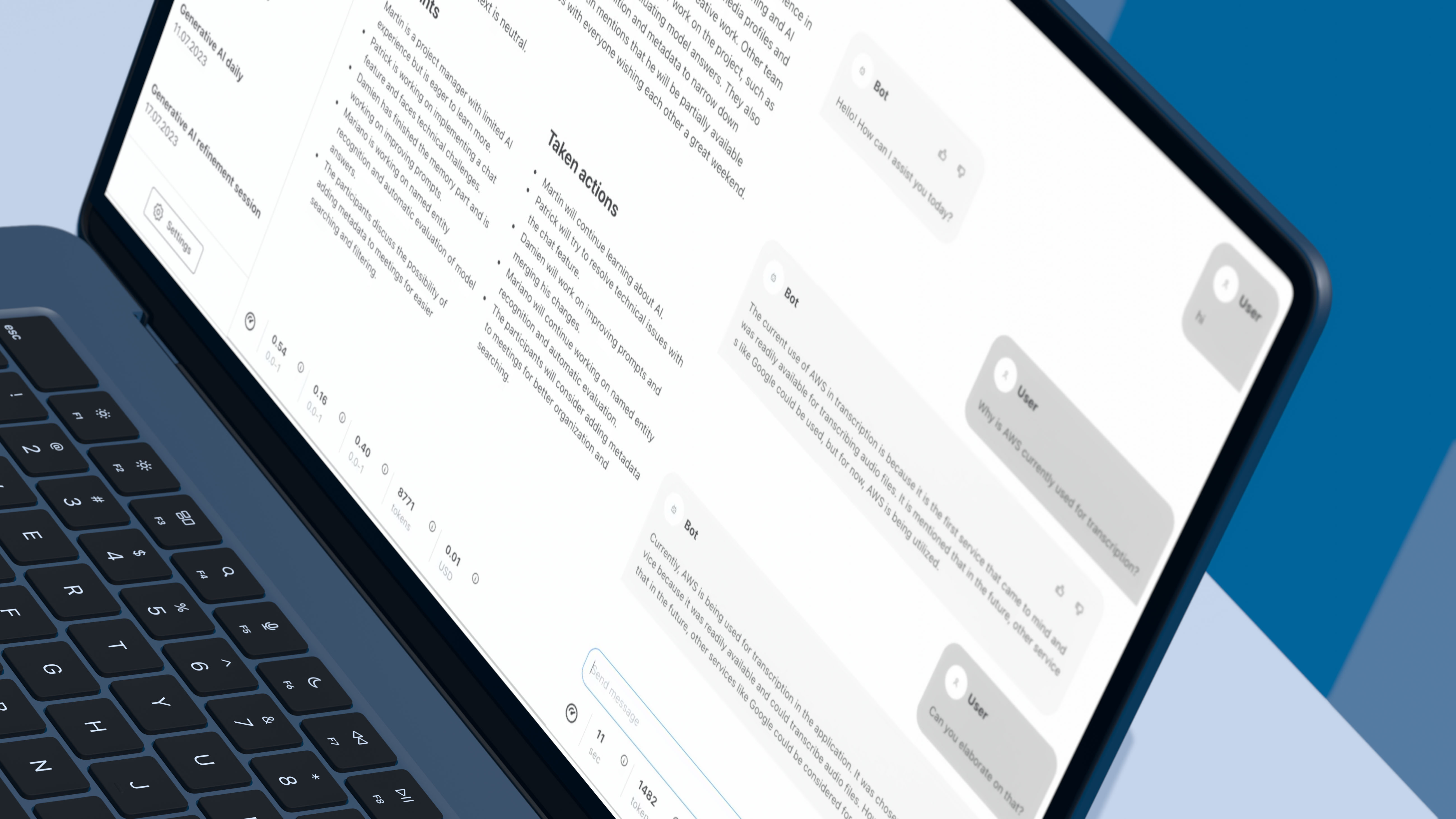 Generative AI meeting insights web app - About - Image 1