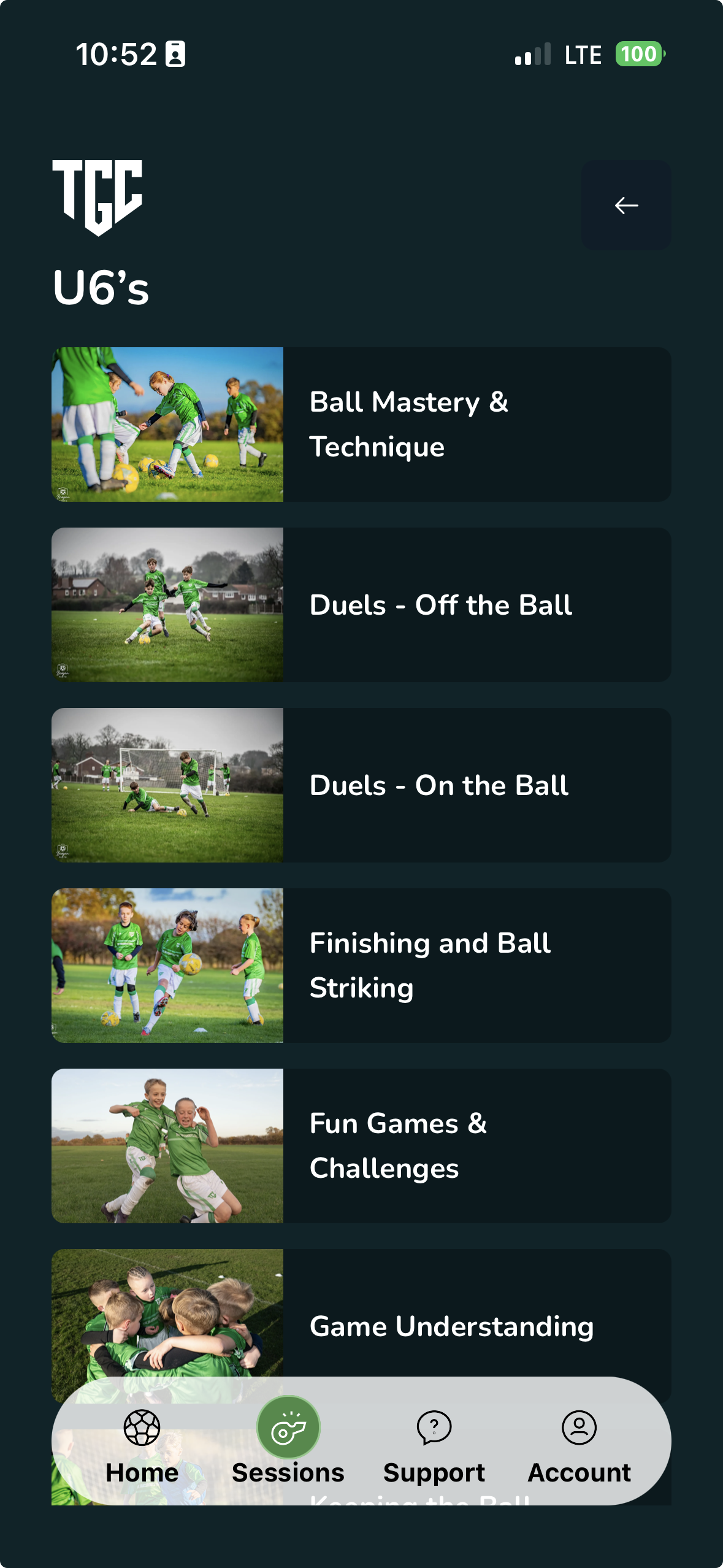 The Grassroots Coach U6 sessions
