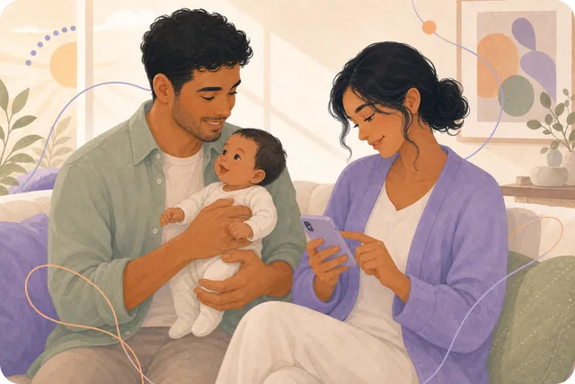 Nini morning rhythm family illustration