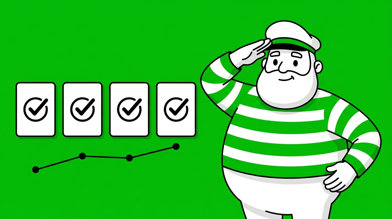 Editorial illustration of AI SDLC gates and CI enforcement