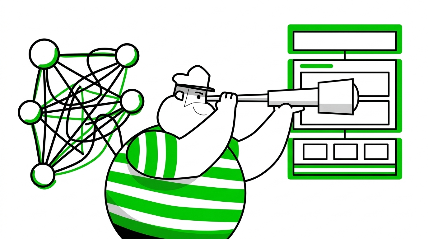 Editorial illustration of Teamdeck platform before and after modernization